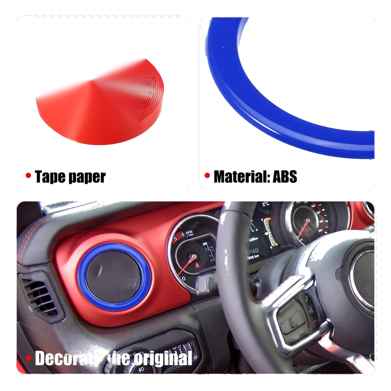 Jeep 4 x Outlet Vent Trim Accents Frame Covers (Fits Various Models)