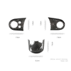 Mini Cooper R55 R56 Carbon Fiber Center Steering Wheel Media Cover Trim Fit