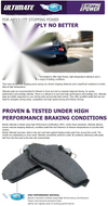 Ford Falcon Ultimate Rear Disc Brake Pads (1994 - 2014)
