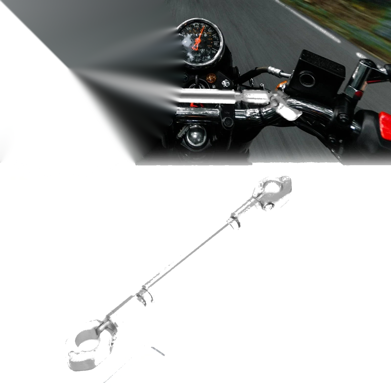 Motorcycle 1 Set Universal 22mm Aluminum Alloy Silver Tone Crossbar