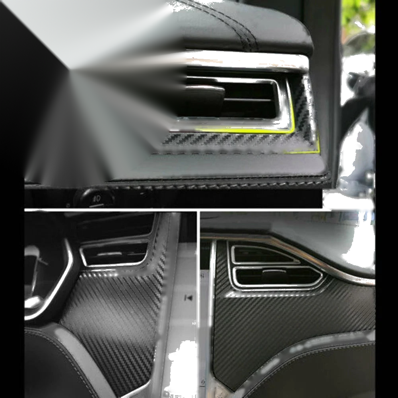 Tesla Model X / S Center Console Stickers Black Carbon Fiber Look (2012–2021)