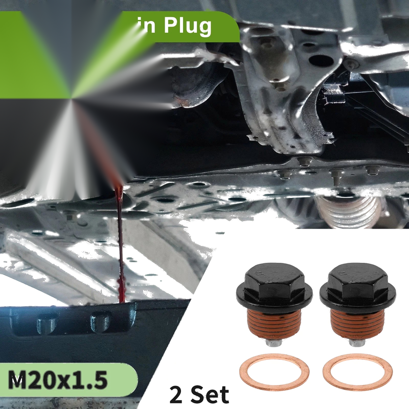 Car Motorcycle Oil Drain Plug 2x M20x1.5 Copper