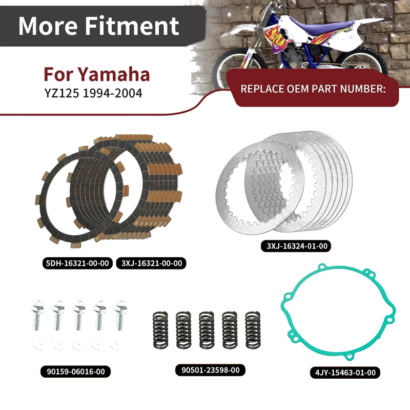 Yamaha YZ125 Clutch Friction Plate & Springs Gasket Kit (1994–2004)