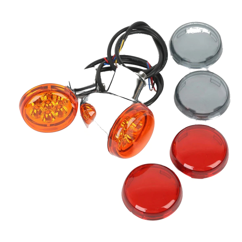 Harley XL883 XL1200 Sportster Chrome Turn Signal Lights Bracket (92-22)