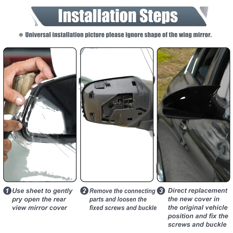 BMW Mini Clubman R55 R57 R56 Pair Rearview Mirror Cover Cap Gray