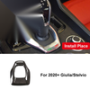 Alfa Romeo Giulia 2020+ Carbon Fiber Center Gear Shift Knob Panel Cover Trim