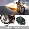 Kawasaki Black Silver Tone 1 Set Aluminum Alloy Kickstand Pad
