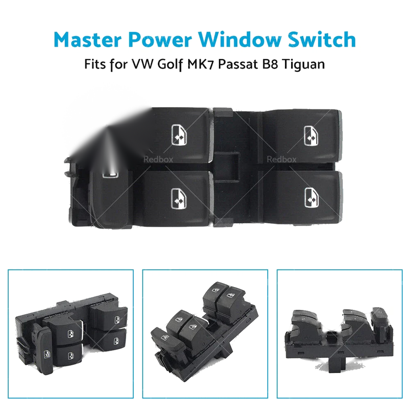 VW Golf MK7, Passat B8, Tiguan Power Window Control Switch (2015-2023)