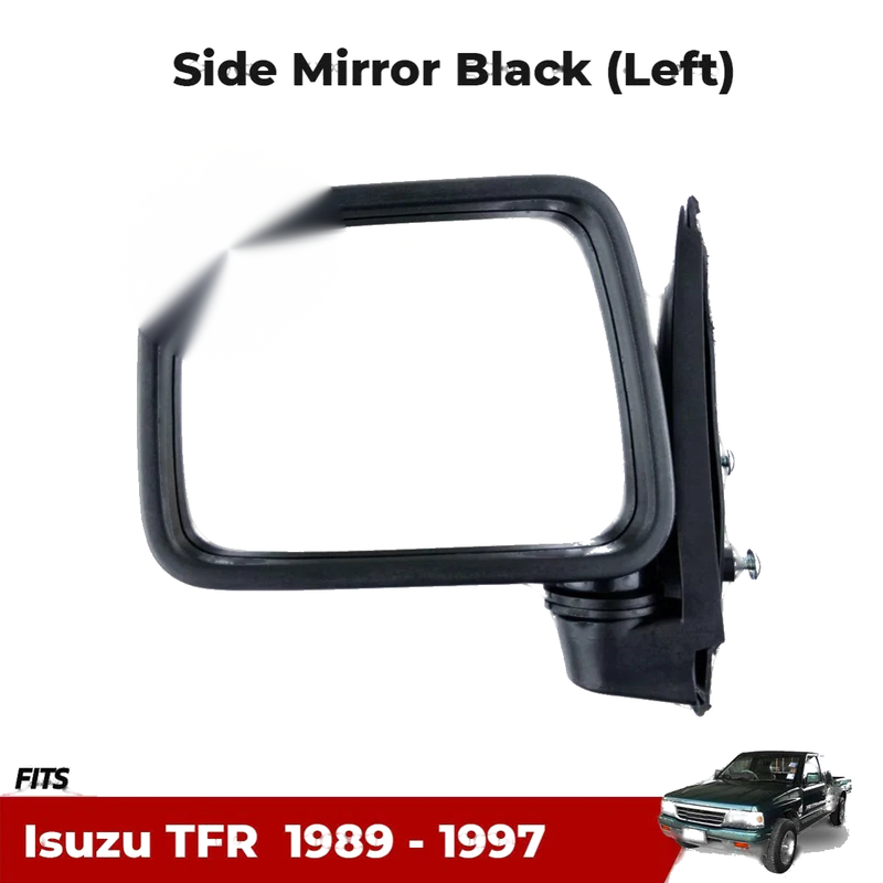 Side Mirror Black Left Fits Isuzu TF TFR Holden Rodeo Pickup Truck UTE 1989-97