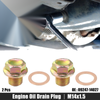Honda M14x1.5 Engine Oil Drain Plug Screws w/ Seal Rings