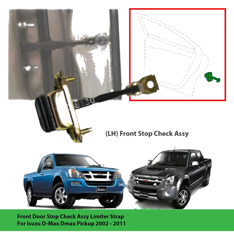 Isuzu D-Max DMax Left Front Door Stop Limiter Strap (2002-2011)
