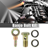 Motorcycle Bronze Tone M12x1.5 Banjo Bolt Kit with Copper Washers