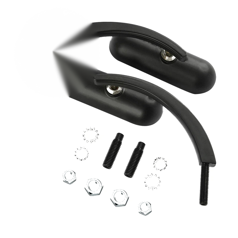 Harley Touring Dyna Sportster 883 1200 Black Mini Oval Rear View Mirrors