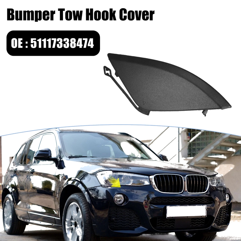 BMW X3 Tow Hook Cover Black (2015-2017)