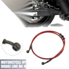 120cm 10mm Motorcycle Hydraulic Brake Line Oil Hose Pipe 28 Degree Red