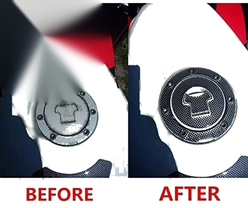 Honda CB1300 CBR600RR VTR1000 Black Fuel Gas Tank Cap Cover Sticker