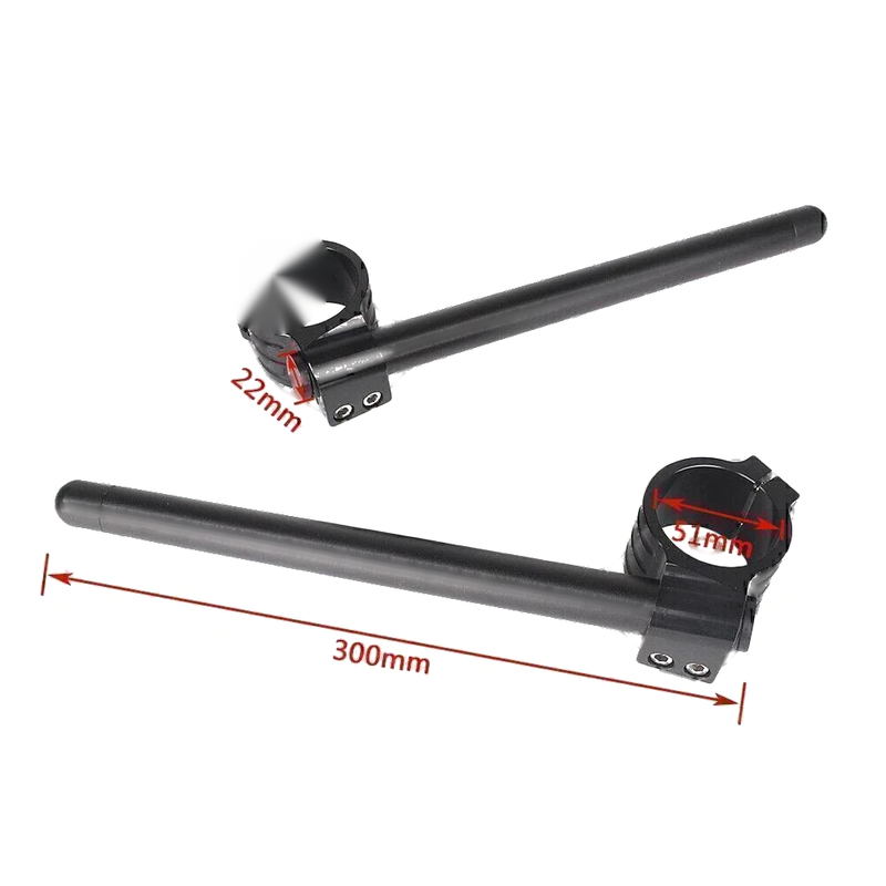Motorcycle Universal 51mm Clip On Handlebar Fork Tubes  Black