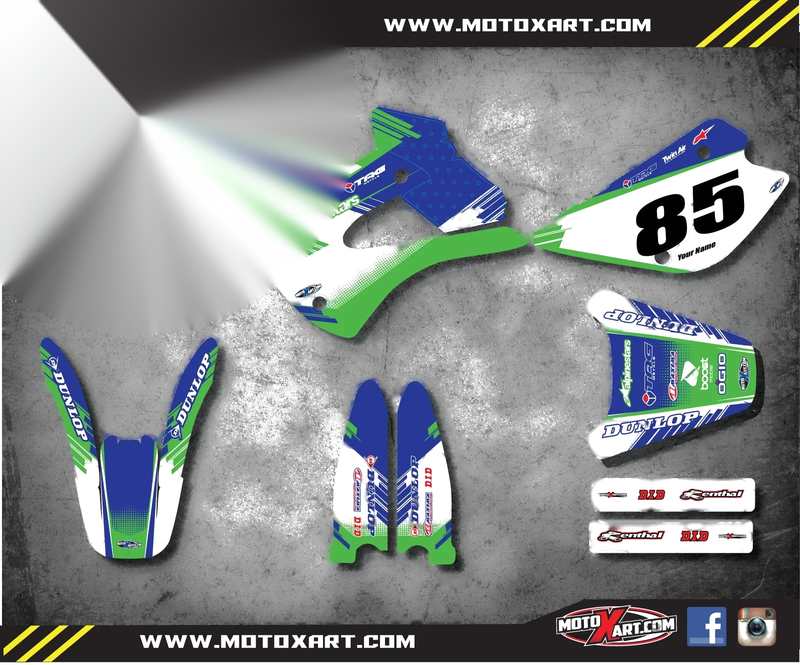 Kawasaki KX 100 - Substance Style Decals Custom Graphics Kit (1998-2013)