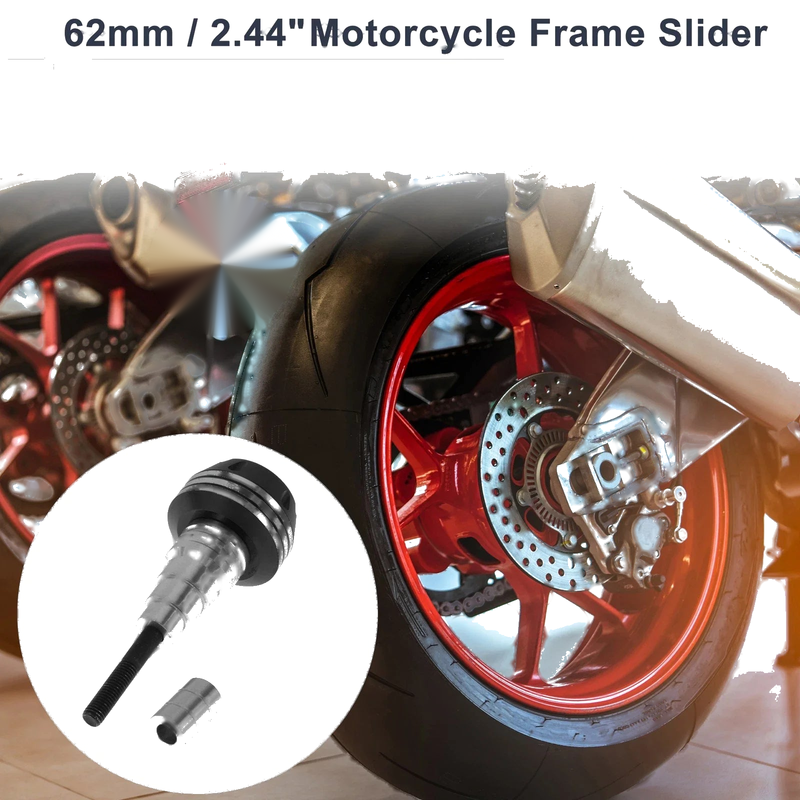 Motorcycle Slider Frame 20mm Aluminum Alloy 1 Pc Silver Tone