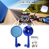 Bikes M8/M10 Motorcycle Rear View Mirrors Handlebar Blue Aluminum