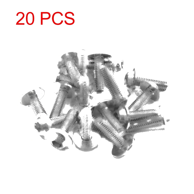 Motorcycle 20PCS / M6 x 20mm / Silver License Plates Fairing Bolts Screws