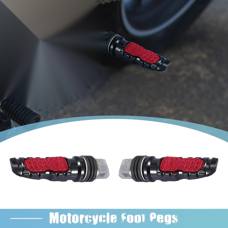 Motorcycle Red Pair 8.5mm Aluminum Aolly Rearsets Footrest Footpeg