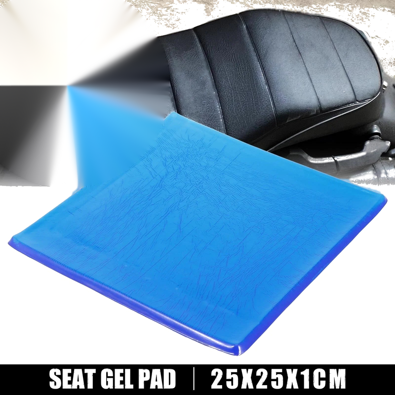 Motorcycle 25x25x1cm Seat Gel Pad Shock-Absorption Mat Blue