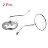 GN125 2pcs Round Shaped Silver Tone Rearview Mirror