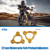 Most Motorcycle Gold Tone 2 x Fork Preload Adjusters