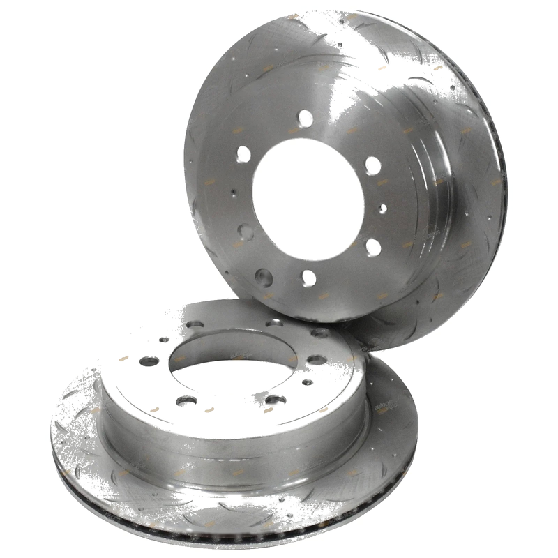 Prado KDJ120R KZJ120R RZJ120R 2 x Rear Drilled Slotted Rotors (2003–2009)
