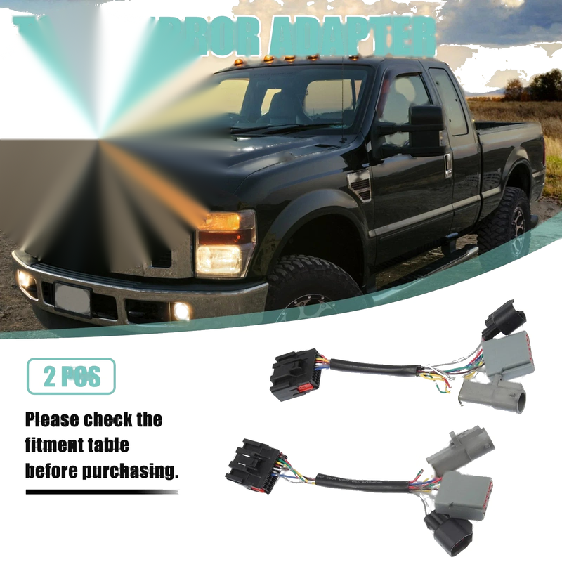 Ford F250 F350 F450 F550 Super Duty 2 x Tow Mirrors Adapter (2008-2023)