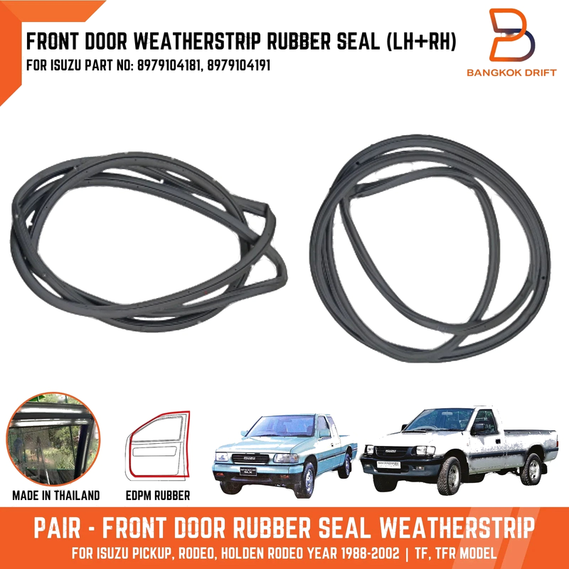 Holden Rodeo Ute Weatherstrip Front Door Rubber Seal (88-02)