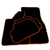 BMW 7 Series G12 Long Version 2015-2021 Orange Trim Black Floor Mats
