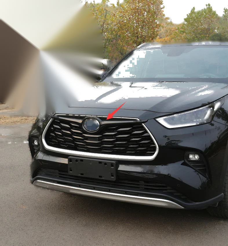 Toyota Highlander Glossy Black Grille Cover Trim (2020-2023)