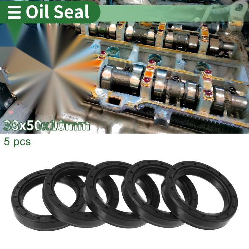 Make Model Oil Seal / 38x50x10mm 5 Pcs / NBR Rubber Shaft Seal
