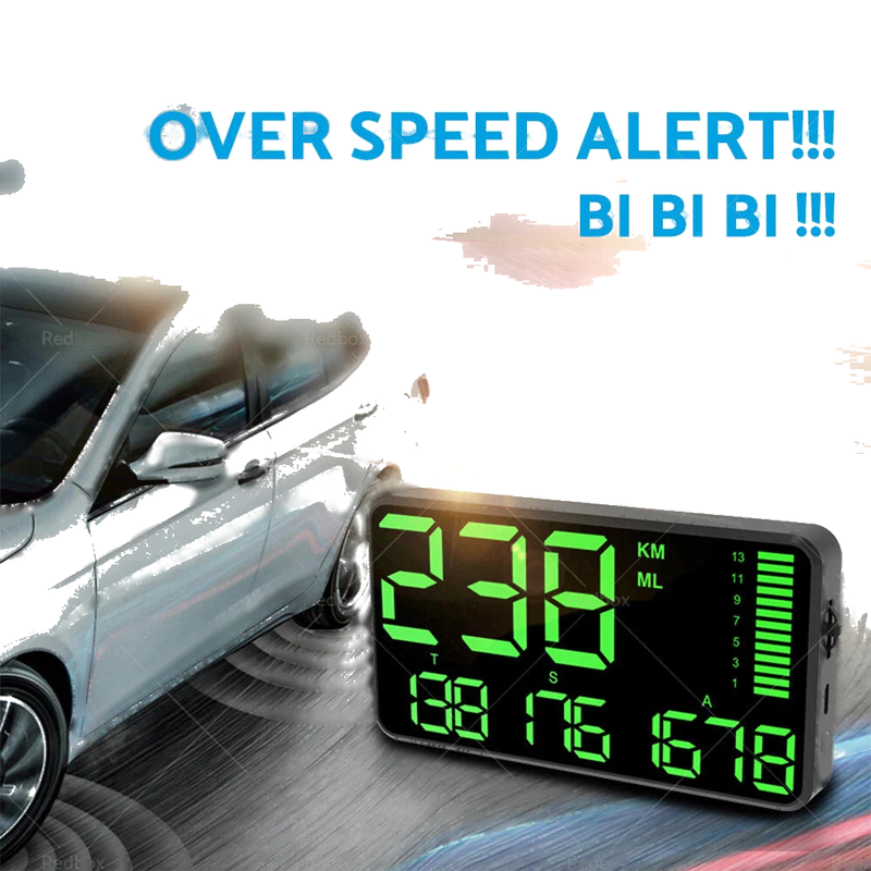 Universal 5.5'' Speedometer Odometer Display MPH/KMH with Alarm
