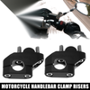 Motorcycle 2 x Handlebar Bracket Clamps Risers 7/8" 22mm Bar Mount