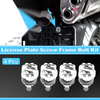 Universal Motorcycle License Plate Screws Cover 3.38 cm Silver Tone