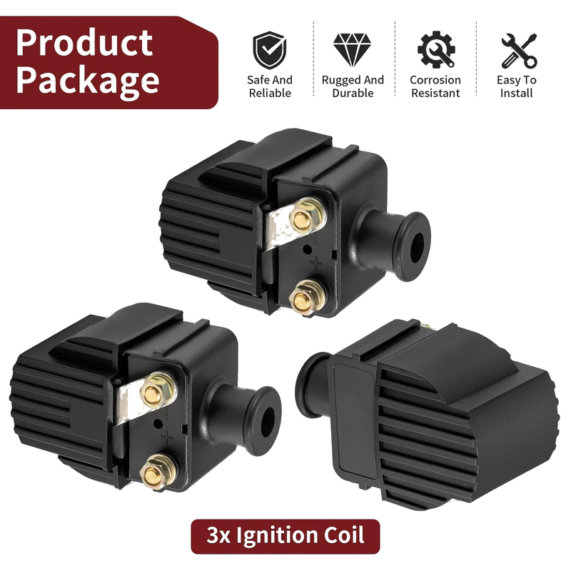 Mercury Outboard 25Hp 25 Hp Engine Ignition Coils 3-Pack (1980–2006)