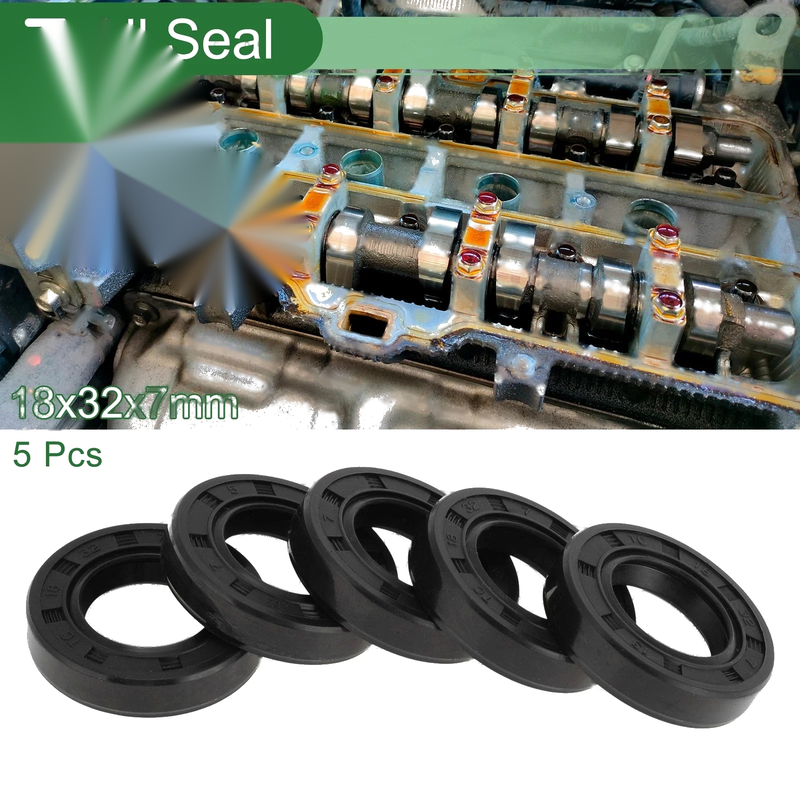 5 x Oil Seal 18x32x7mm Seal Ring Rotary Shaft NBR Rubber
