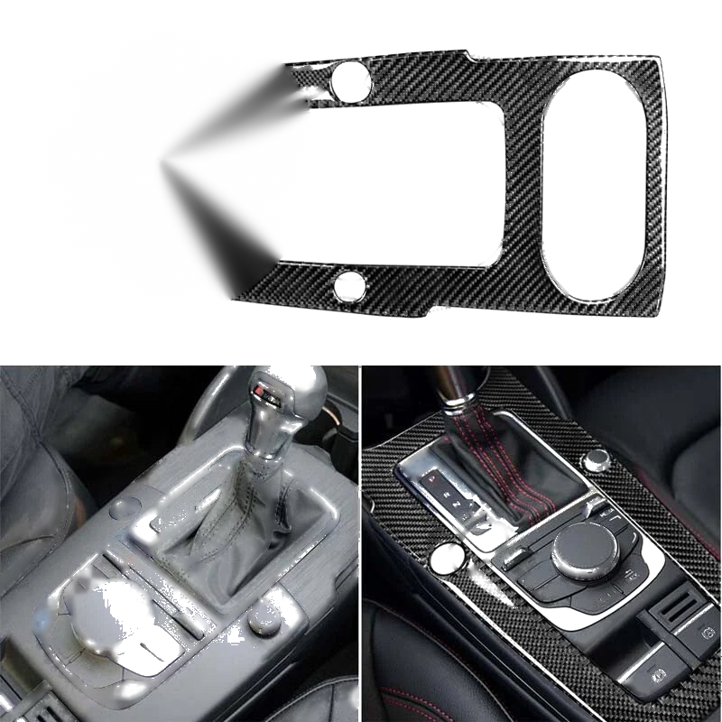 Audi A3 2014-2018 Real Carbon Fiber Center Console Gear Shift Cover Trim Fit