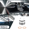 Car Motorcycle Silver Tone 1 Set M24x1.5 Engine Oil Drain Plug with Gasket