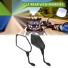 M8 Motorcycle Carbon Fiber Pattern Black Aluminum Plastic Rear View Mirror