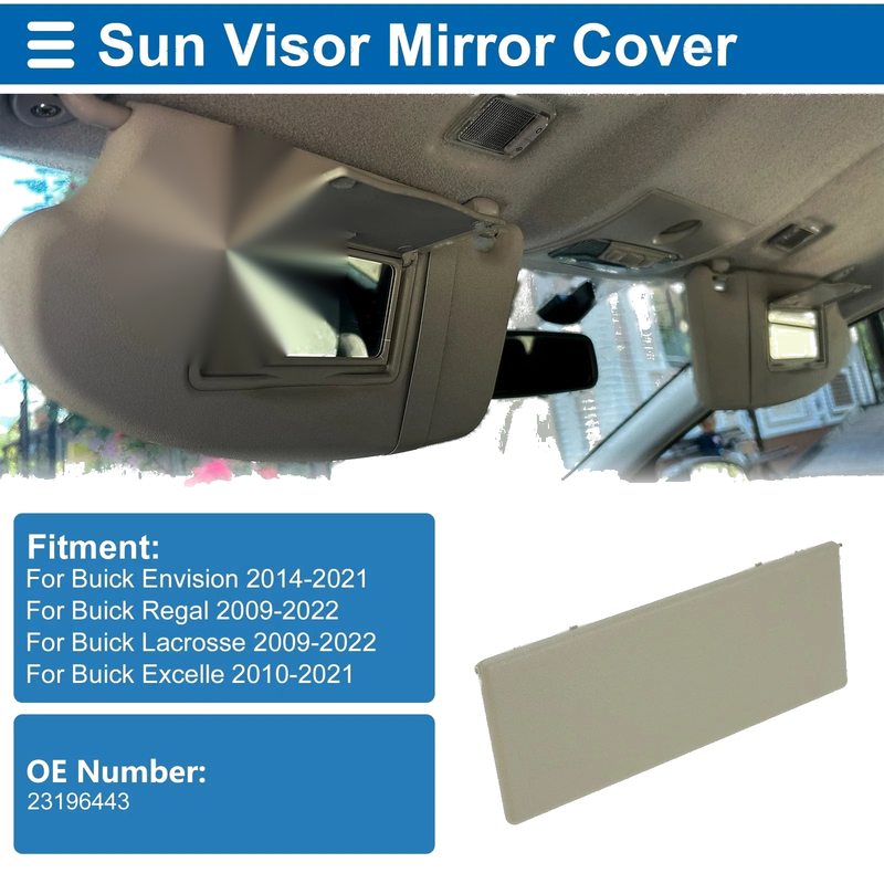 Buick Envision Sun Visor Mirror Cover Beige (2014–2021)
