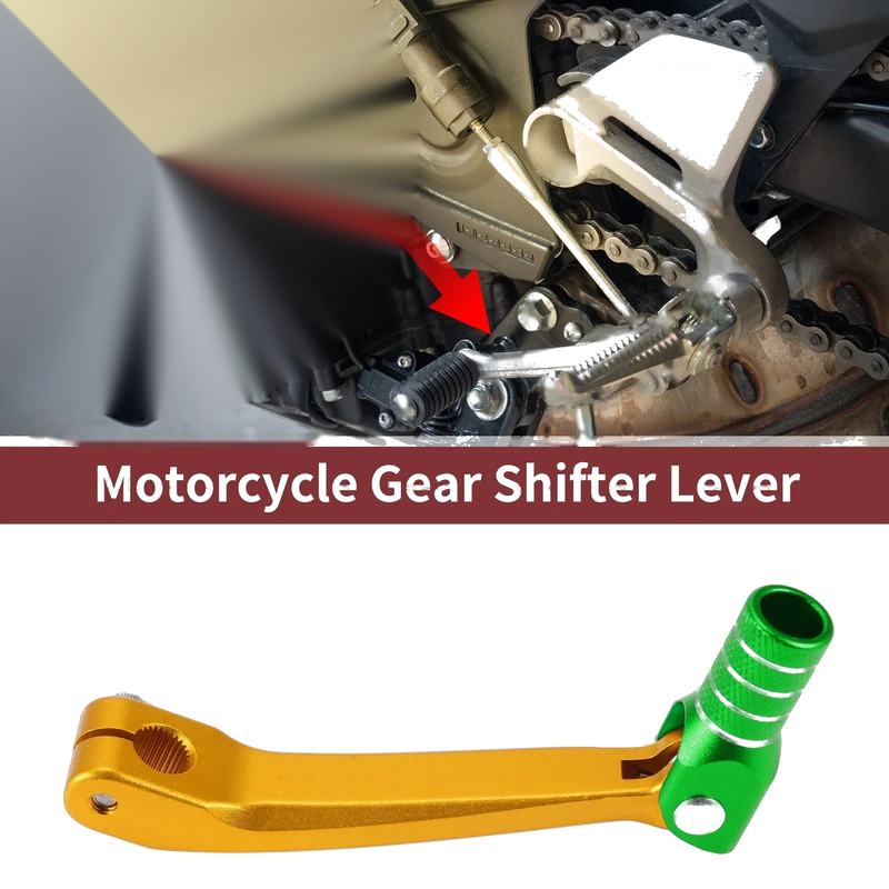 Honda CRF150F Gold Tone Green Silver Tone Gear Shift Lever (2003–2007)