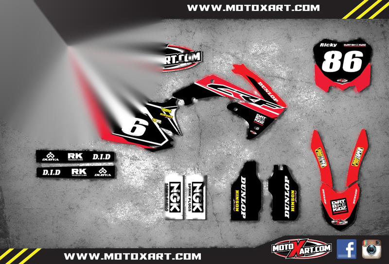 Honda CRF 450 (2009-2012) PYRO Style Stickers Custom Graphics Full Kit