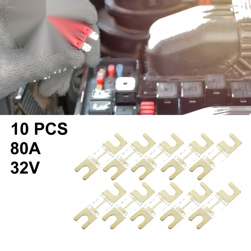 Car Truck Motorcycle Boat Audio 10 x 80A AFS Mini ANL Fuses