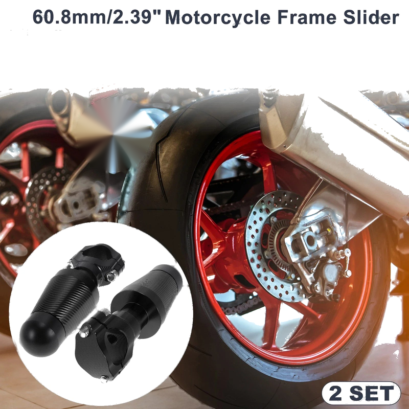 Make Model 1.1-1.3 Aluminum Alloy Motorcycle Slider Frame 2 x Black