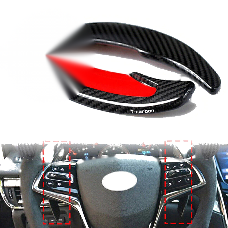 Cadillac ATS ATS-L Carbon Steering Wheel Shift Paddle Extensions (2013-2019)
