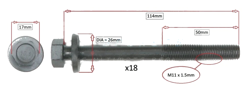 ISUZU DMAX D-MAX CYLINDER HEAD BOLT SET (2008–2014)